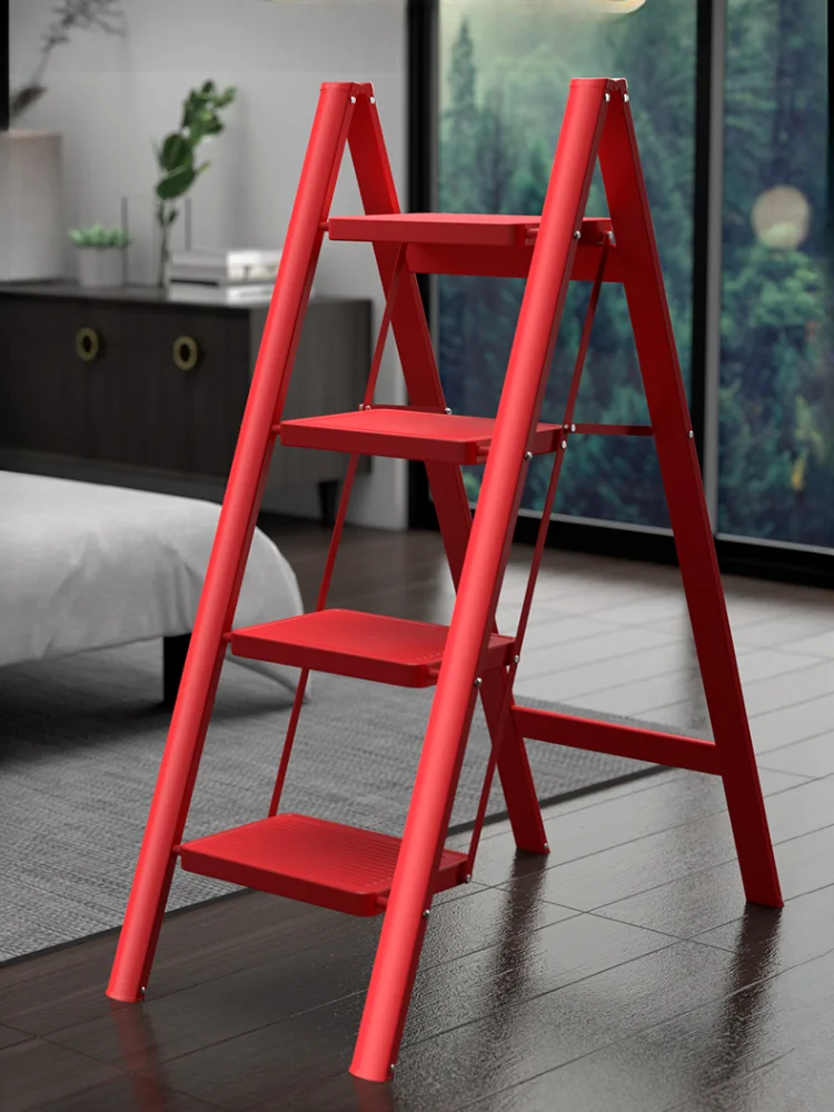 Household Folding Telescopic Folding Ladder, Multifunctional Housewarming and Moving Ladder, Garden Storage Rack, Household Tool