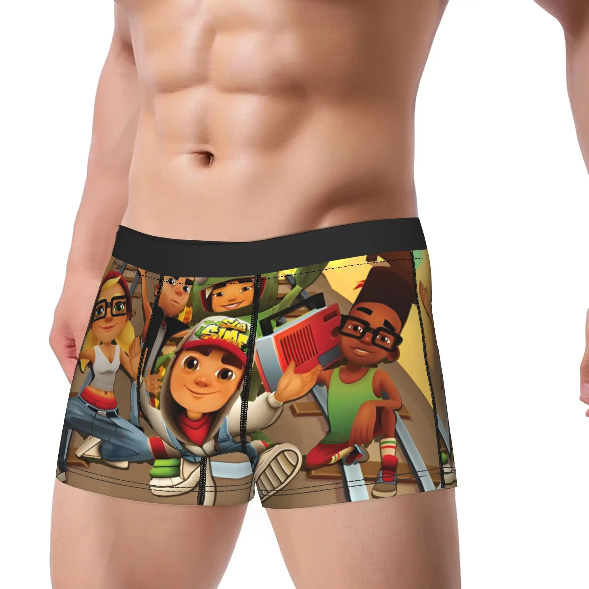 Subways Running game Surfers Merch Boxers Shorts Humorous Underwear  Boxer Pants Gag Gifts For Man