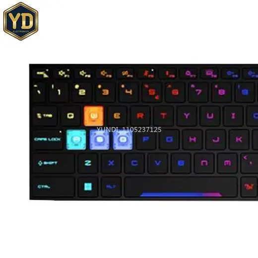 YD Black Laptop Backlit Keyboard For MSI Vector A18 HX A8W A8WIG A9W A9WIG A9WHG English US No AI Key No Frame New