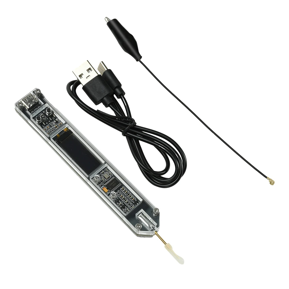 200Hz-100MHz Frequency Meter Pen 0.91 Inch OLED Display High-Precision Frequency Counter For RF Measurement Radio Transceiver