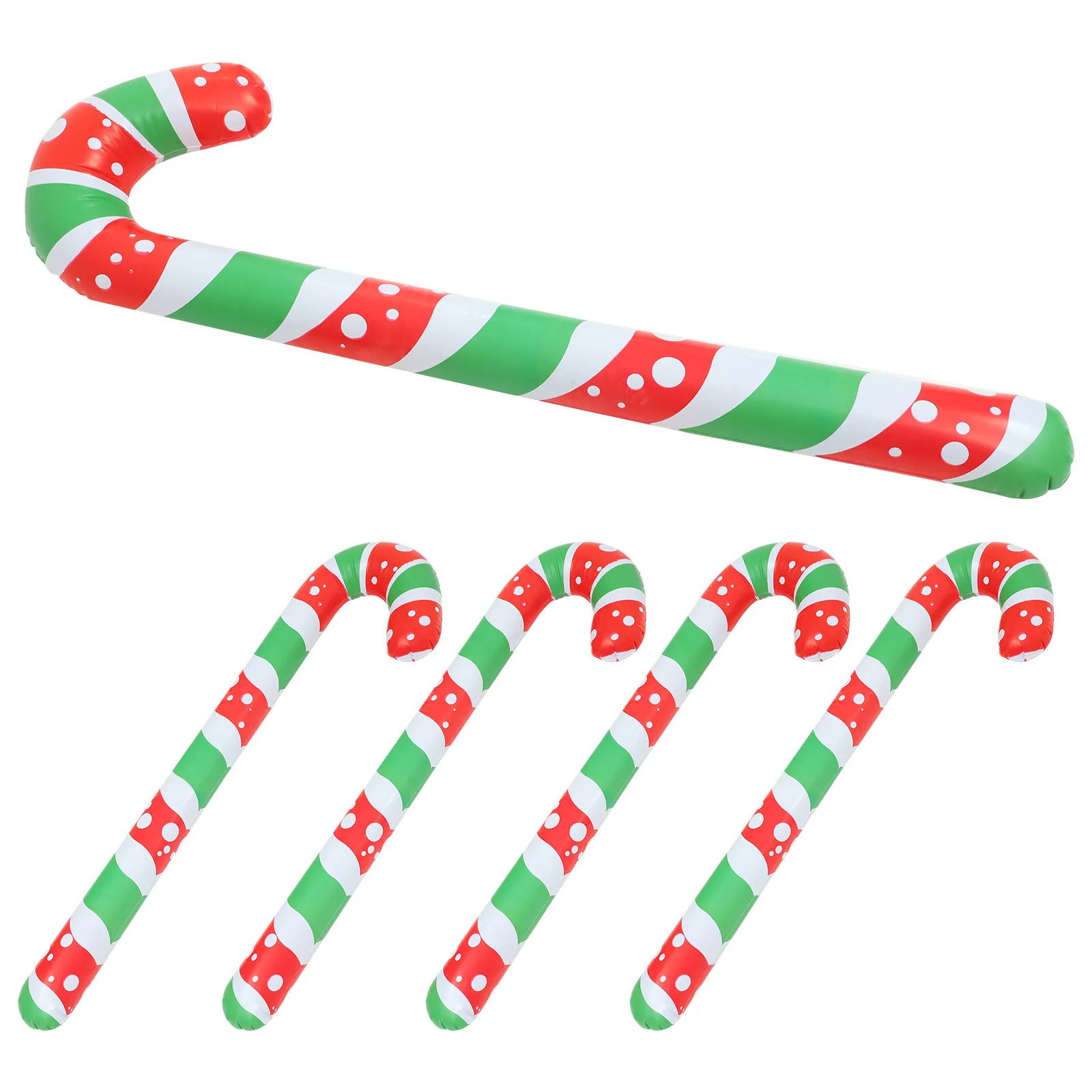 

5Pcs Creative Candy Cane Balloons Christmas Inflatable Xmas Home Party Decoration Safe Candy Cane Christmas Decorations