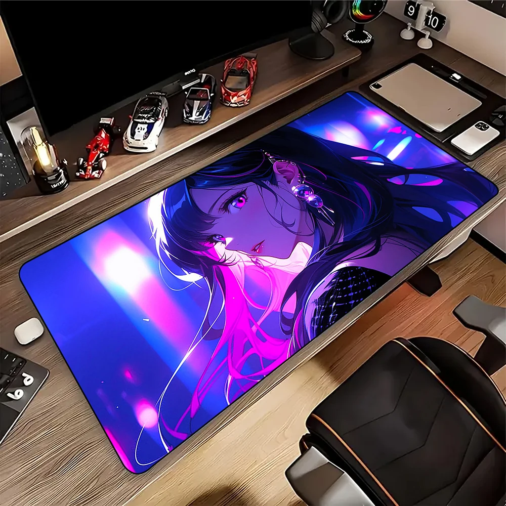 

Mask Girl Anime Mousepad Custom Home Computer Keyboard Pads Desk Mat Laptop Soft Anti-slip Table Mat XXXL Mouse pad 90x40cm