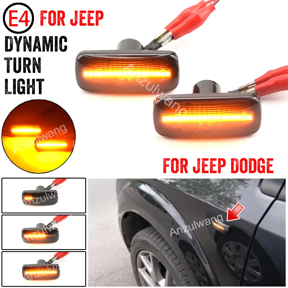 04806224AB For Jeep Commander Compass LED Side Marker Lamps Dynamic Turn Signal Light For Dodge Charger Avenger Caliber