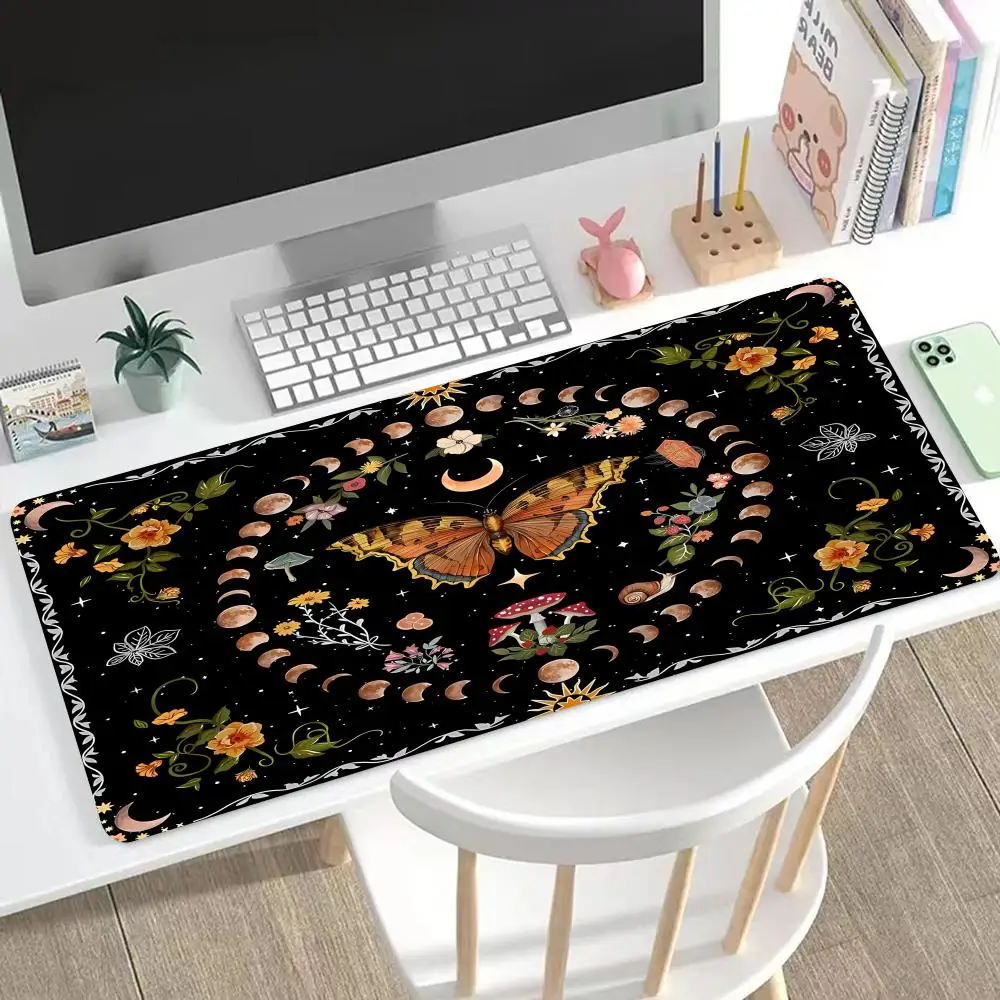 

Large Gaming Desk Pad Mousepad Mystical Green Plant Computer Mouse Pad Cute HD Mousepad Pad Extended Gaming Keyboard