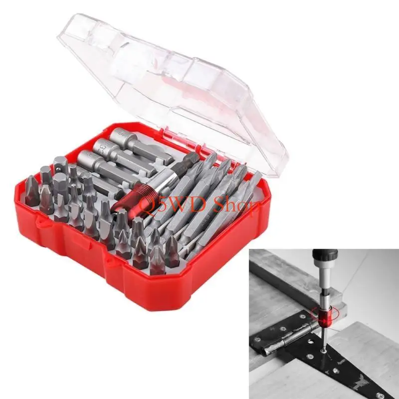 

Q5WD 34pcs Security Bit Set 1/4 Star Bit for Automotive & Electronics Repairs