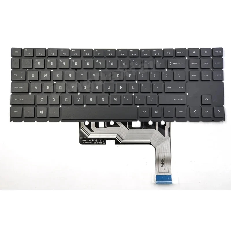 D+New For HP Omen 15-EK 15-EK0019NR 15-EN 15-EN0013DX 15-EN0023DX 15-EN1013DX laptop keyboard US black with Per-Key RGB backlit