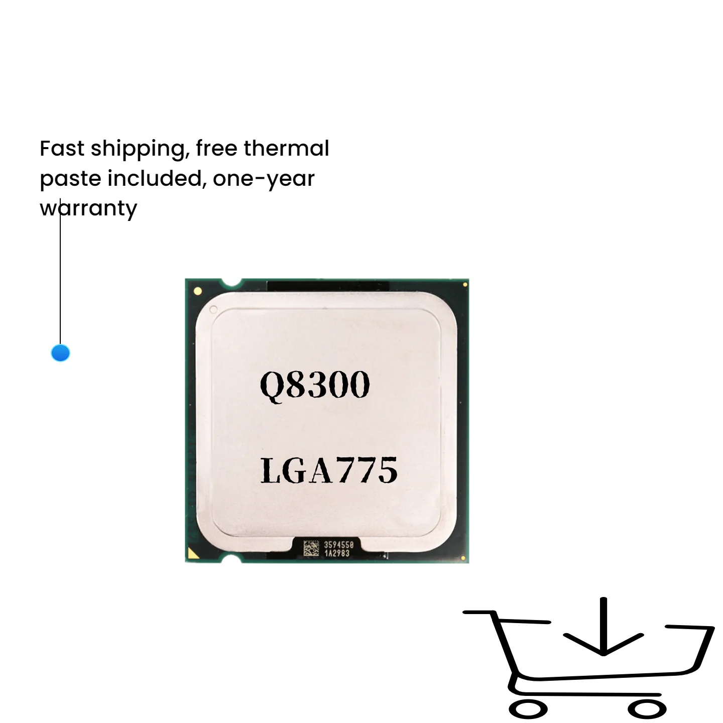 

Core 2 Quad Q8300 2,5 ГГц Б/у четырехъядерный четырехпоточный процессор 4M 95 Вт LGA 775