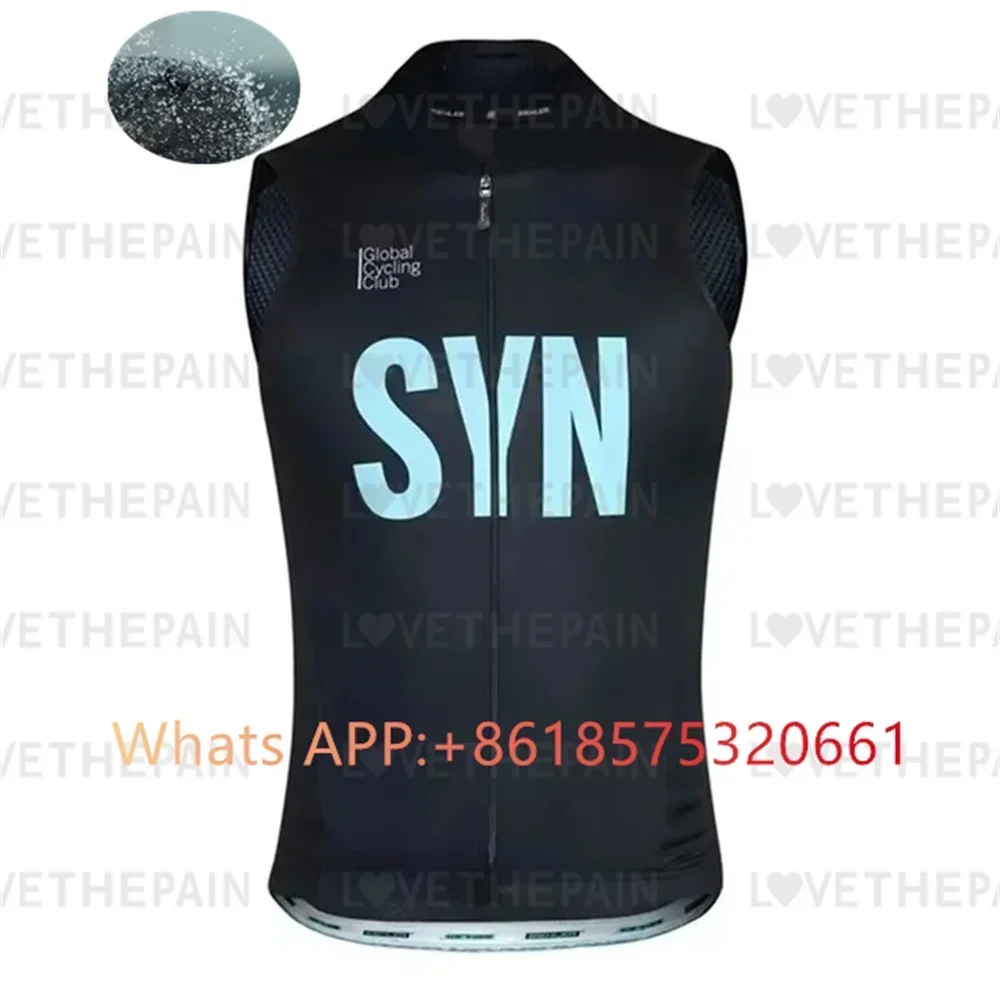 Nouveau Gilet de Cyclisme SYN Coupe-Vent pour le Sport et la Course, Maillot de Cyclisme sans Manches pour Vélo de Route, Gilet d'Été sans Manches Coupe-Vent