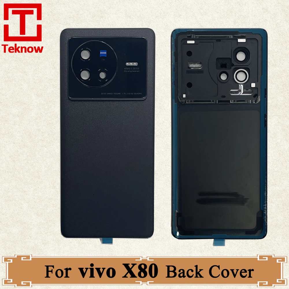 Original Back Cover For vivo X80 Back Battery Cover V2183A V2144 Rear Case Housing Door Replacement For vivo X80 Back Door