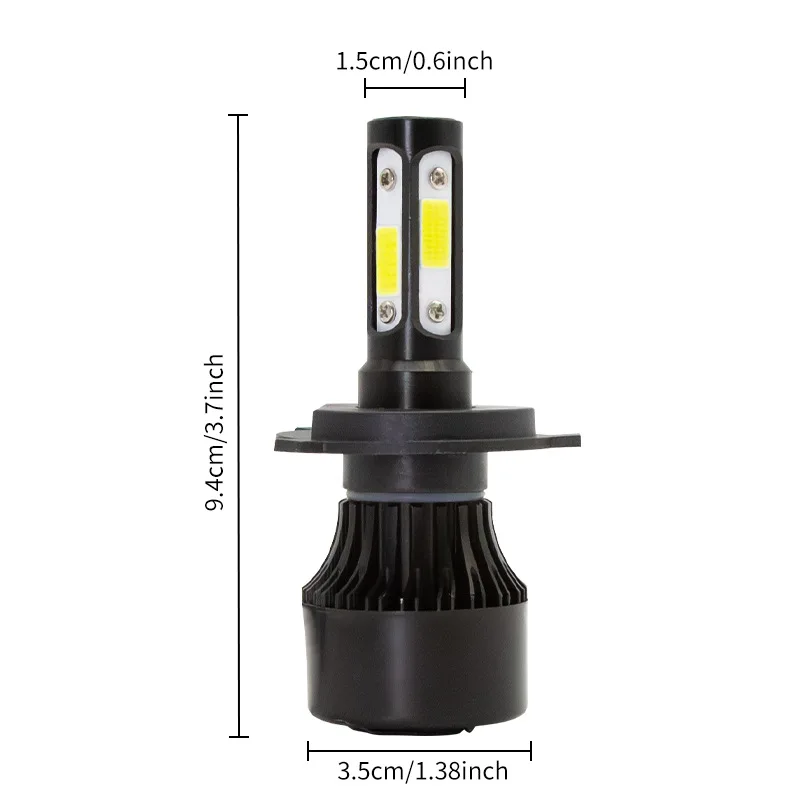 COB LED سيارة العلوي X7 أربعة جوانب ضوء H4 مرحبا لو شعاع السوبر مشرق السيارات الجبهة مصباح Led أضواء اكسسوارات السيارات