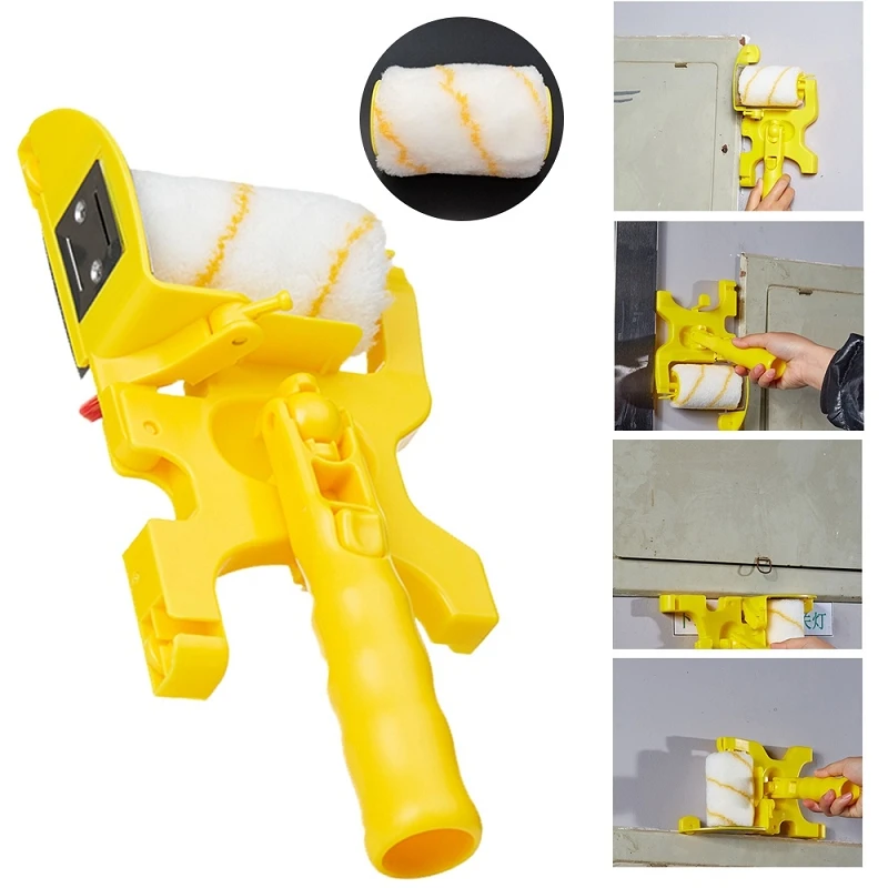 Paint Edger Roller Brush Hand-held Clean-Cut Paint Edger Roller Brush Portable Paint Edger Tool for Home Wall Ceiling Painting