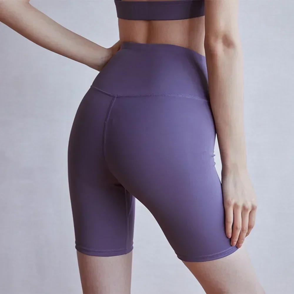 Women Cycling Yoga Shorts High Waist Breathable Soft Fitness Tight Yoga Legging Shorts Athletic Gym Shorts Ropa Deportiva Mujer