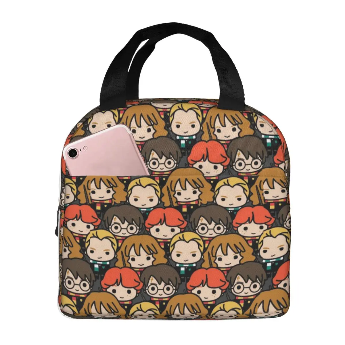 Bolsas de almuerzo con aislamiento térmico personalizadas de Harrys Magic Adventure Movies Potters, bolsa de almuerzo reutilizable para mujer, caja de comida multifunción