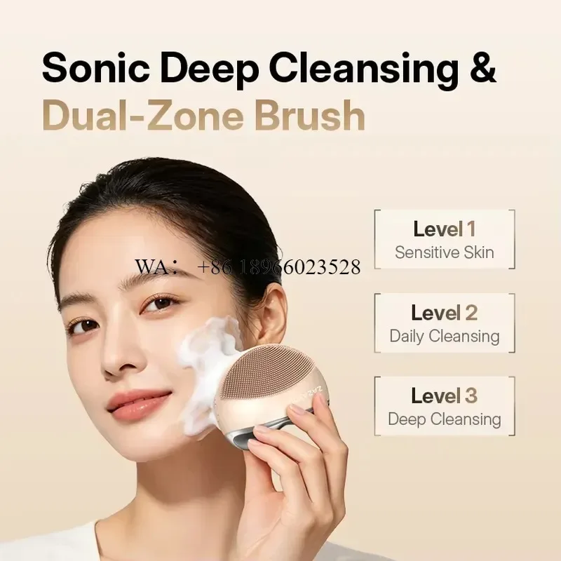 WMWMNU 2026 New Arrival Multifunctional Nano Care Device for EMS Contour Lifting Sonic Face Cleansing with Red Blue LED