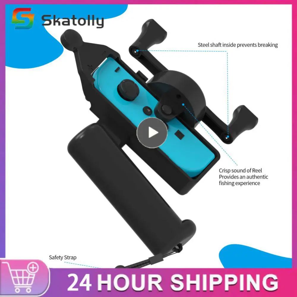 Portable Controler Rotary Motion Sensing Fishing Rod Handle For N-Switch Controller Move Sense Stand Holder Switch Accessories