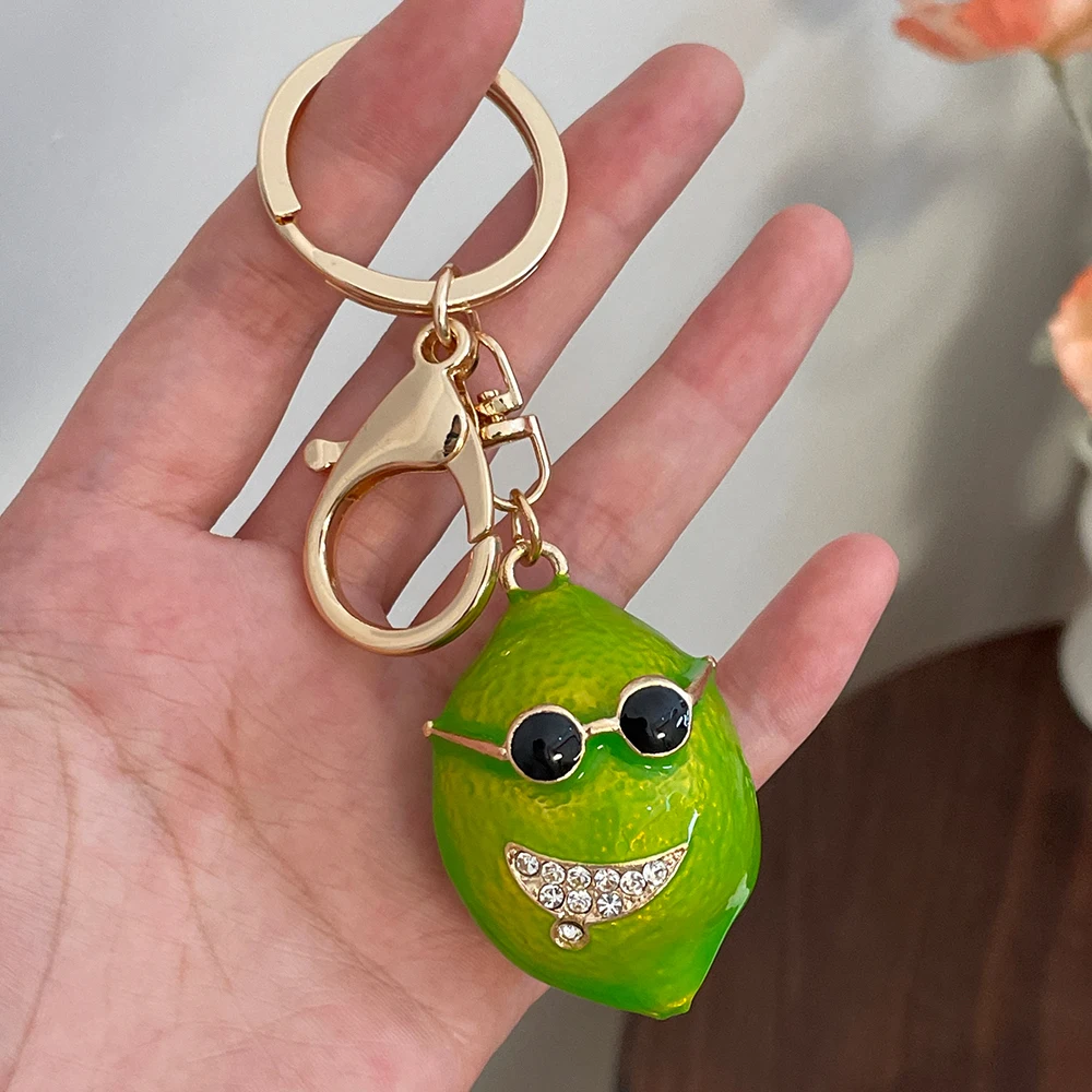 الكرتون أنيمي الليمون المفاتيح لطيف المرأة حقيبة قلادة حلقة رئيسية هدية تذكارية #5
