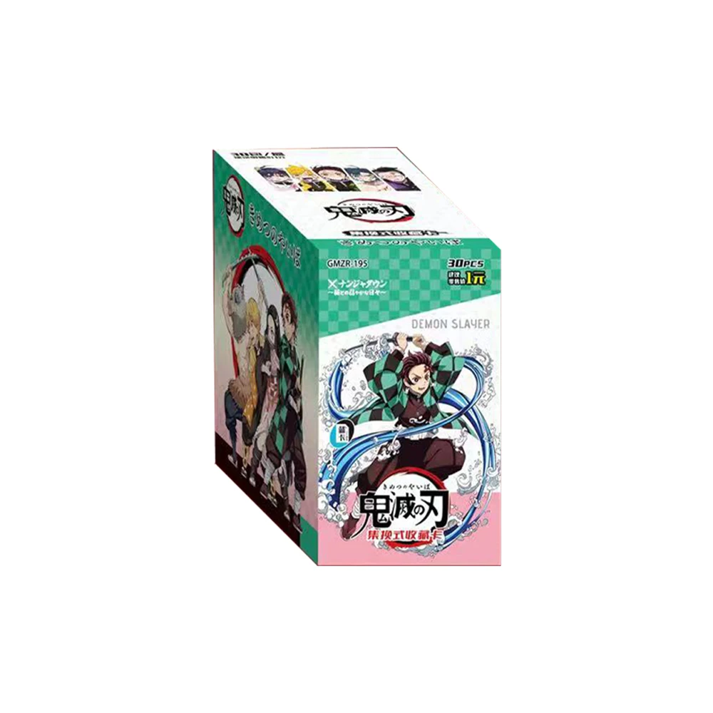 New Demon Slayer Collection Cards Nezuko Tanjirou Kimetsu No Yaiba Japanese Anime Booster Box CCG TCG Hobby Gifts