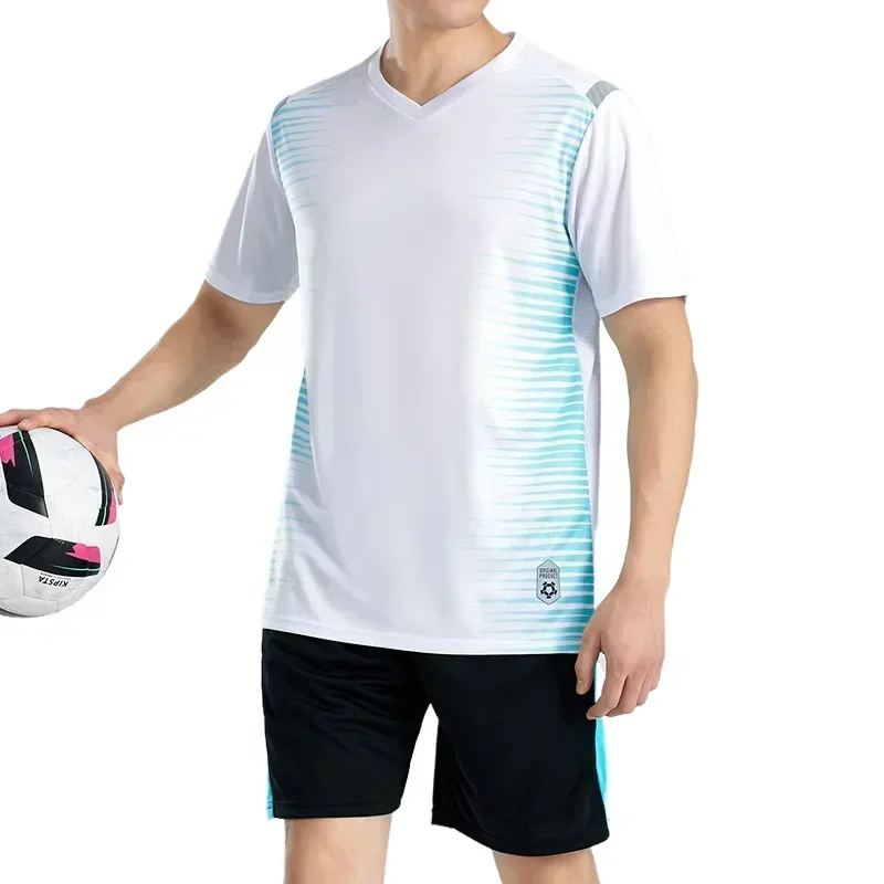 

Soccer Jerseys Men Women Competition Team Uniform Short Sleeves T-shirt Quick Drying Breathable Team Training Football Uniform