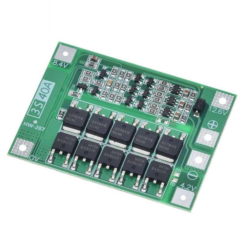 3S 4S 40A 60A Li-ion Lithium Battery Charger Protection Board 18650  BMS For Drill Motor 11.1V 12.6V/14.8V 16.8V Enhance Balance