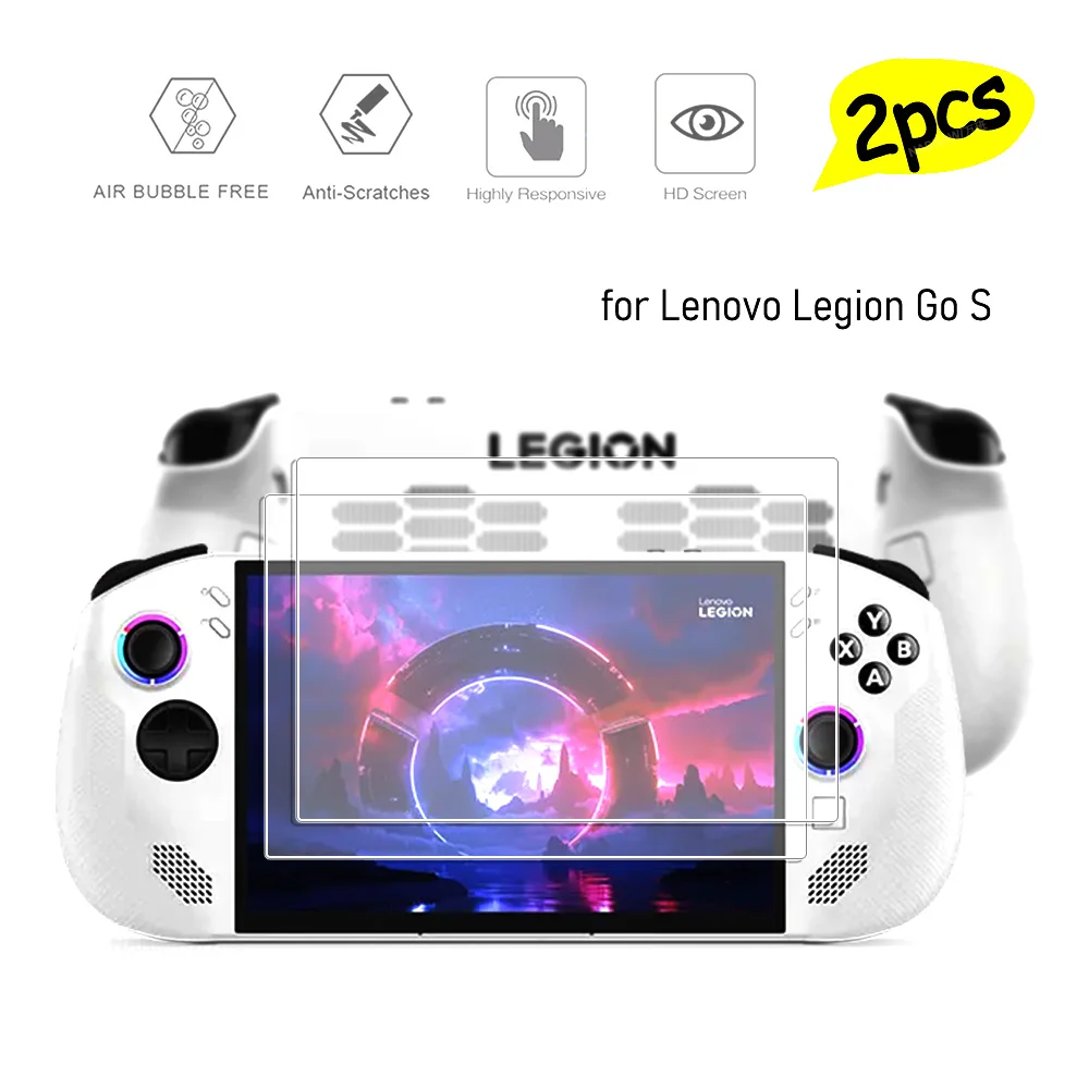 2 Pieces Screen Protector for Lenovo Legion Go S Hardness Tempered Glass Film Guard Scratch Proof Full HD Game Console GoS