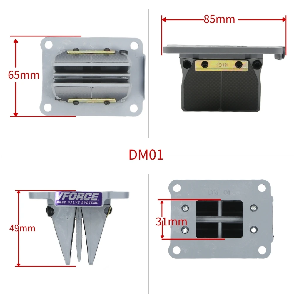 For Honda cr125r nsr125 1987-2000 2002 Reed Valve Cage System V Force CR NSR 125 Motos V-Force Delta 2 NSR125 Reed Valve DM01 - view 2