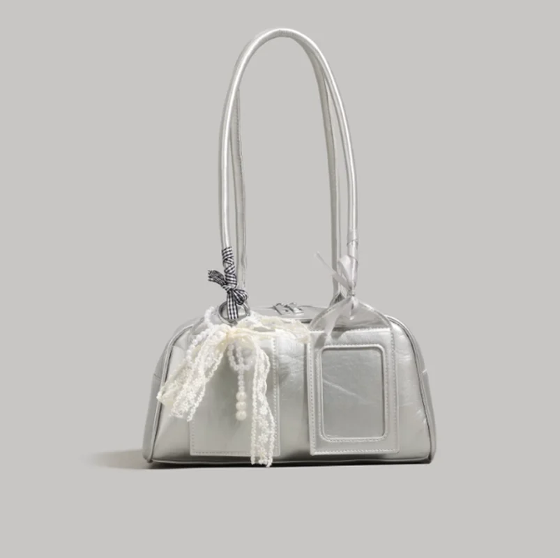 

Сплошная цветная сумка премиум-класса, женская сумка, модная текстурированная кожаная сумка подмышками, новинка 2025 года, универсальная сумка на плечо для поездок на работу