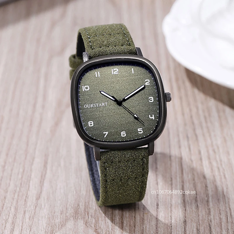 New Large Dial Quartz Watch Men Woman Casual Fashion Frosted Leather Strap Student Watches Luxury Gift Wristwatches Dropshipping