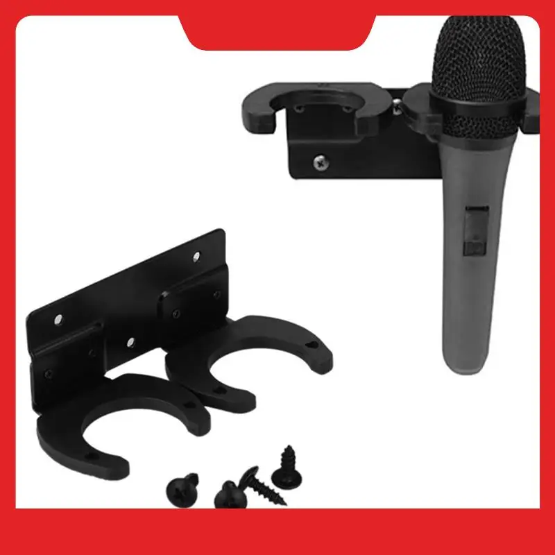 Universal Wireless Microphone Hook Holder Stands Wall Hanger Rack Clip Clamp Brackets Wall Mounted