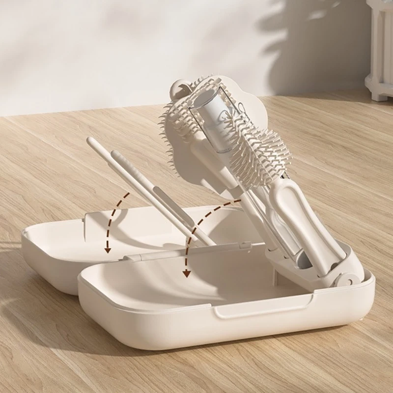 مجموعة فرش زجاجات الأطفال المحمولة المصنوعة من السيليكون - مجموعة تنظيف صديقة للسفر مع صندوق تخزين لزجاجات حليب الأطفال الرضع #5