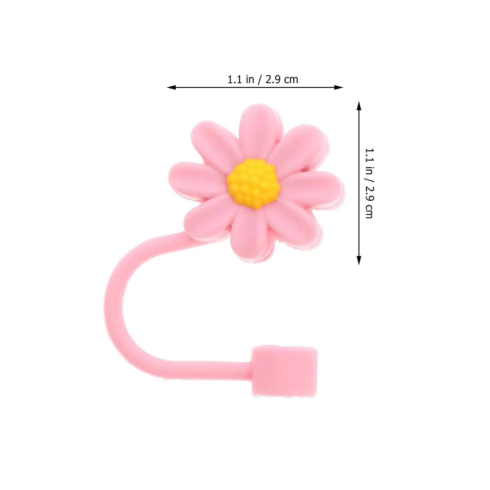 4Pcs Silicone Straw Cover Caps Reusable Dust Protection Straw Tips Covers Easy Install Non Slip Compact Lightweight for Drinking