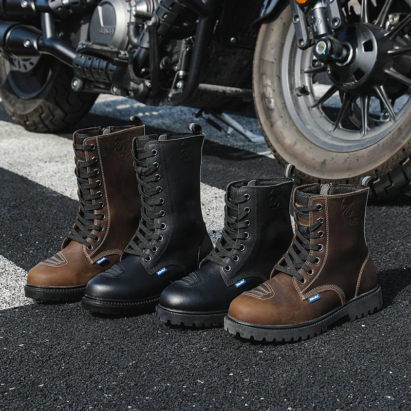 

Motorcycle Riding Boots High Top Motorcycle Boots Breathable Anti Fall Knight Equipment Road Racing Boots Motocross Shoes 35-46