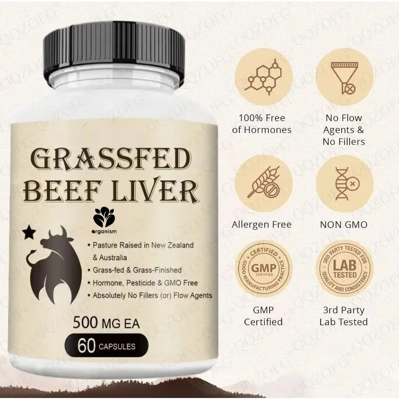 Beef Organ Complex 500mg Capsules Women's Whole Health Supplement