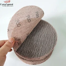 6 Inch 150mm Dry Mesh Sand Car Atomic Ash Putty Polishing Round Self-adhesive Flocking Suitable For MIRKA Pneumatic Sandpaper