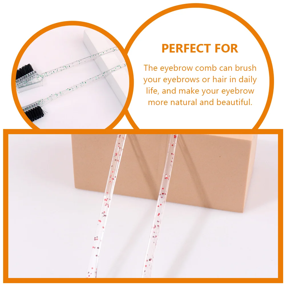 

6pcs Hairline Brush Eyebrow Comb Double Head Edges Control Makeup Tools Small Hair Brush Edge Comb Green Blue Pink Facial Care