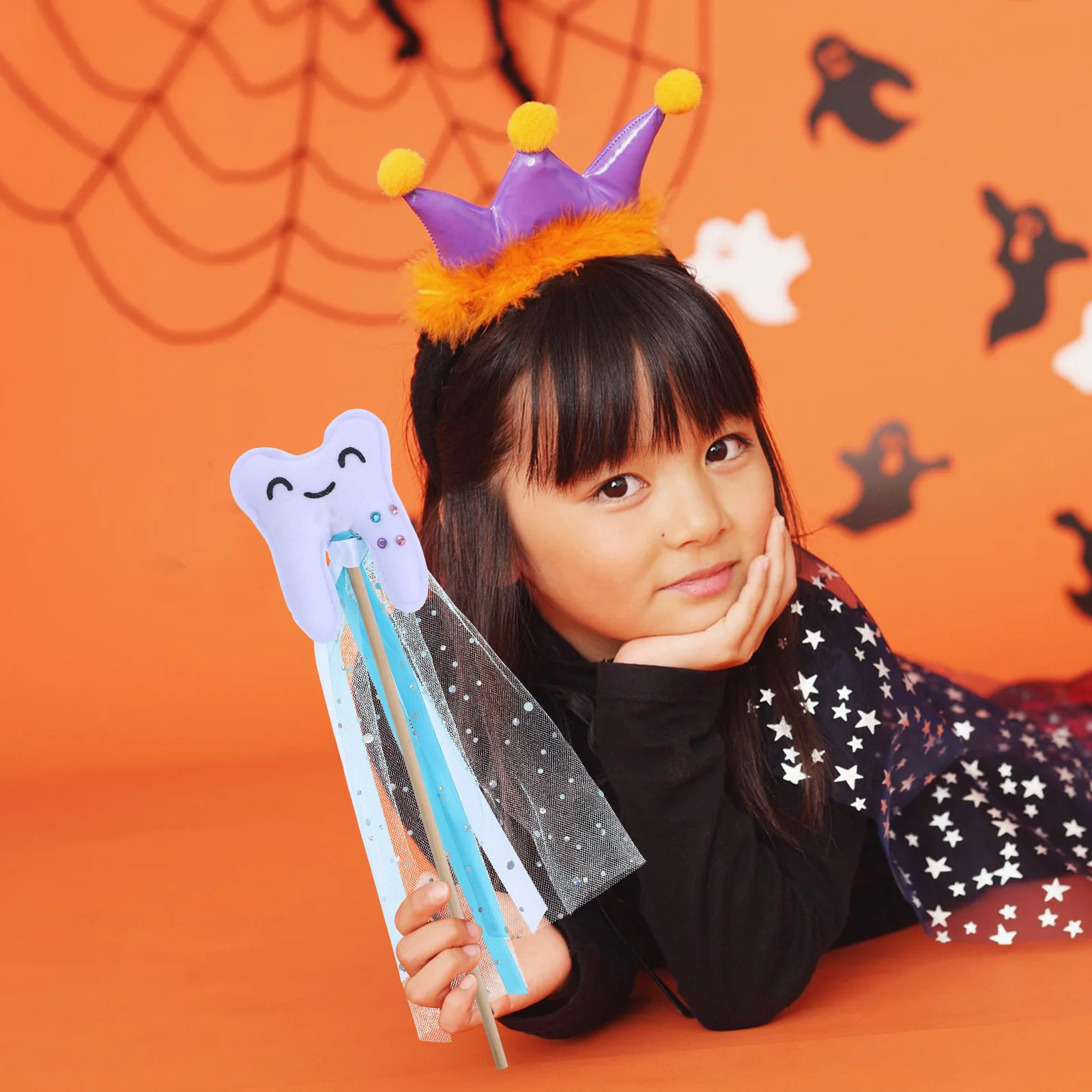 

2Pcs Tooth Shaped Fairy Wand Vibrant Colors Princess Wands for Girls Party Cosplay Props Kids Performances Princess Fairy Wands