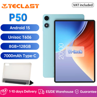 Teclast P50 Tablet 8GB RAM 128GB ROM Unisoc T606 8-core 11-inch HD IPS Android 15 Dual-band WiFi BT 5.0 7000mAh Type-C 13MP+5MP