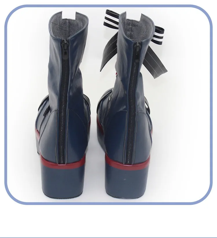 الذكرى السادسة هوشو البحرية تأثيري أحذية أنيمي اكسسوارات Vtuber تأثيري الدعائم بولي أحذية أحذية من الجلد أحذية الهالوين مخصص