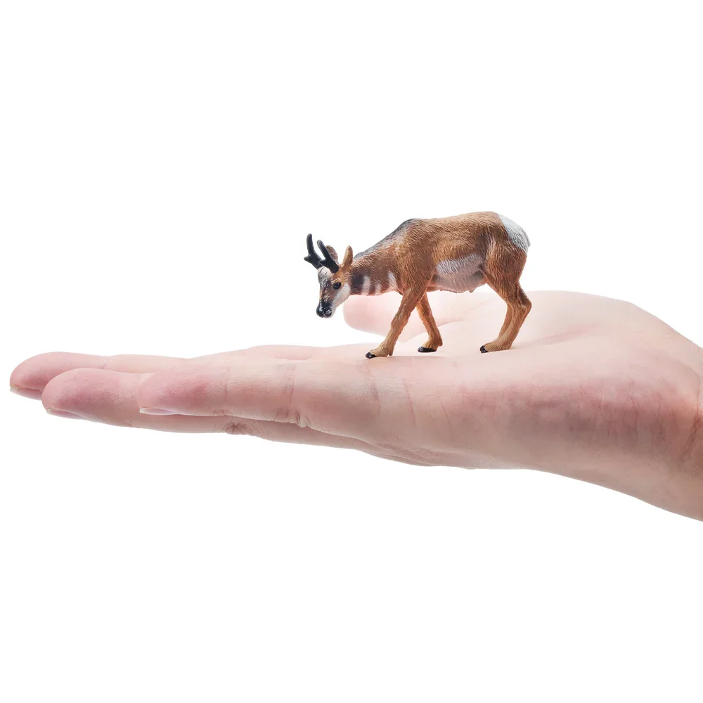 Toymany Simulation Pronghorn Wildlife Tier Modell Spielzeug Mini Figuren Puppen Action Figuren Spielzeug Kinder Geschenk Kuchen Dekoration
