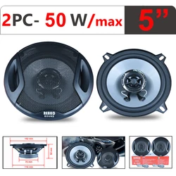 Una coppia 2 pezzi 5 pollici Subwoofer altoparlante per auto 50W universale Heavy Mid-bass Audio modificato musica altoparlanti Stereo installazione facile