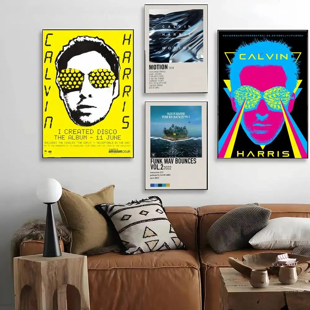 Famous DJ C-Calvin Harris Poster HD Art Decorative Wall Art Waterproof Home Décor for Living Room Bedroom Café Stylish Gift