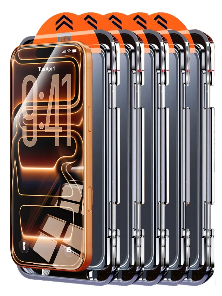 NNBILI 1-5 Stück Vollflächiger Sichtschutz-Displayschutz aus gehärtetem Glas für iPhone 17 16 15 14 13 12 11 Pro Max 17e 16e – Einfach zu installieren