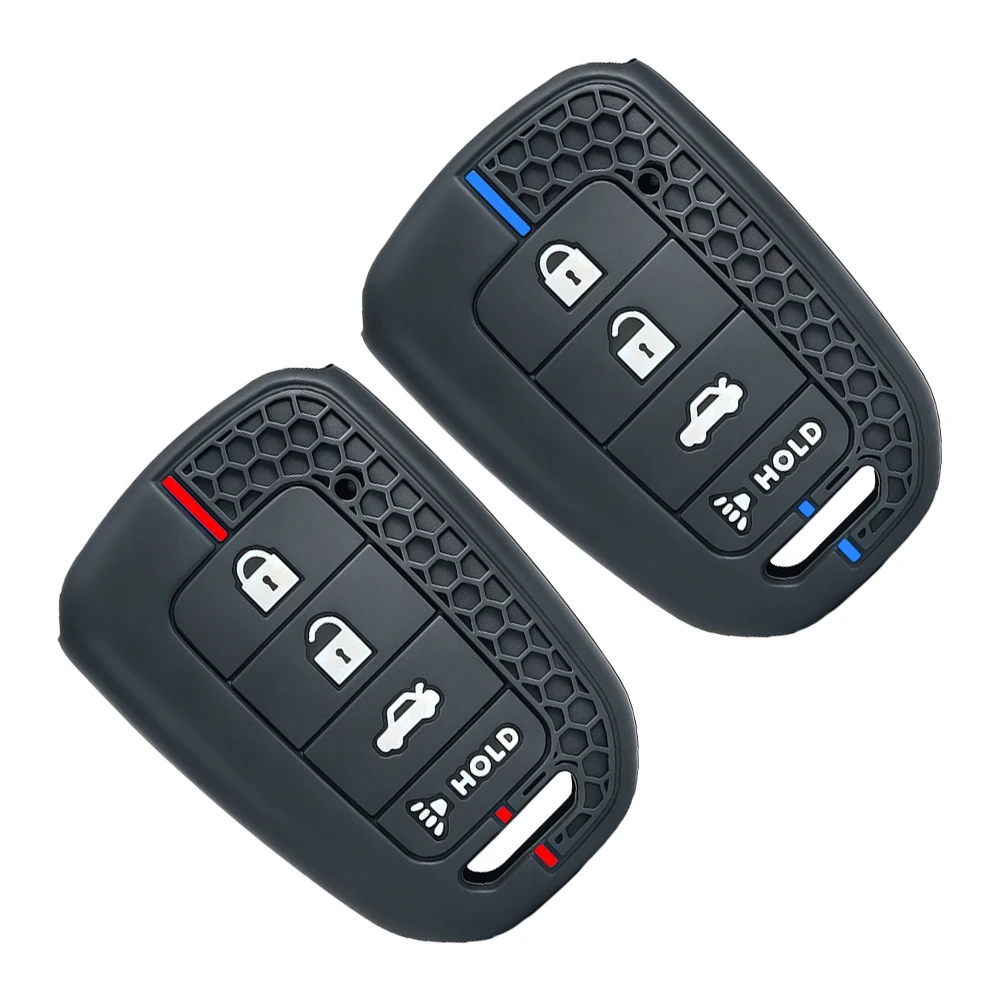 Silicone Shell Fob for Honda Accord CIVIC CRV Jazz HR-V HRV 2013 2014 2015 2016 Car Remote Key Cover Case Keychain Accessories