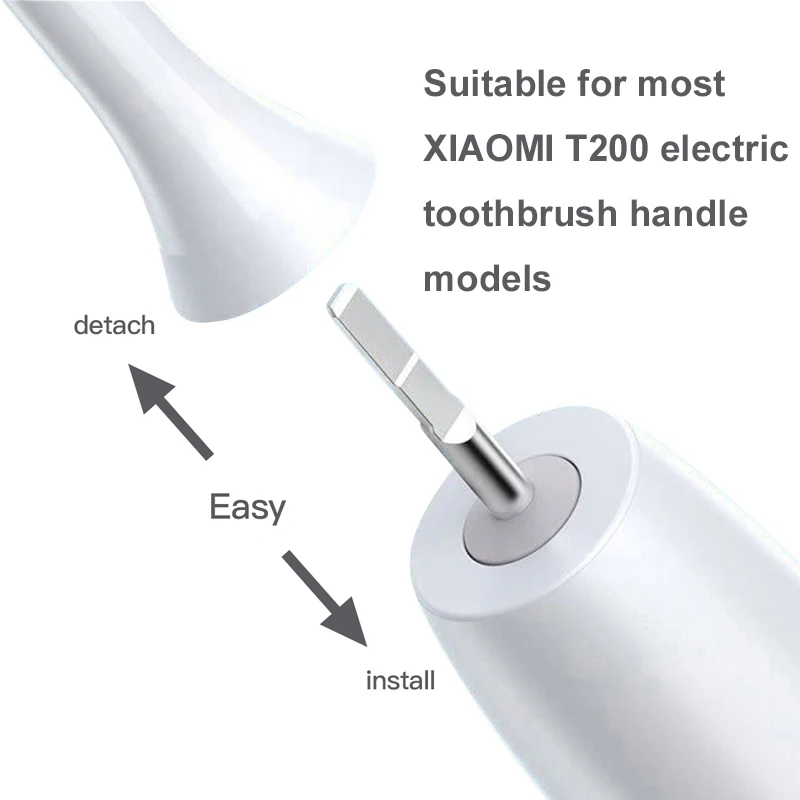 6pcs for XIAOMI T200 Replacment Brush Heads Sonic Electric Toothbrush Soft DuPont Bristle Suitable Nozzles Vacuum Packaging