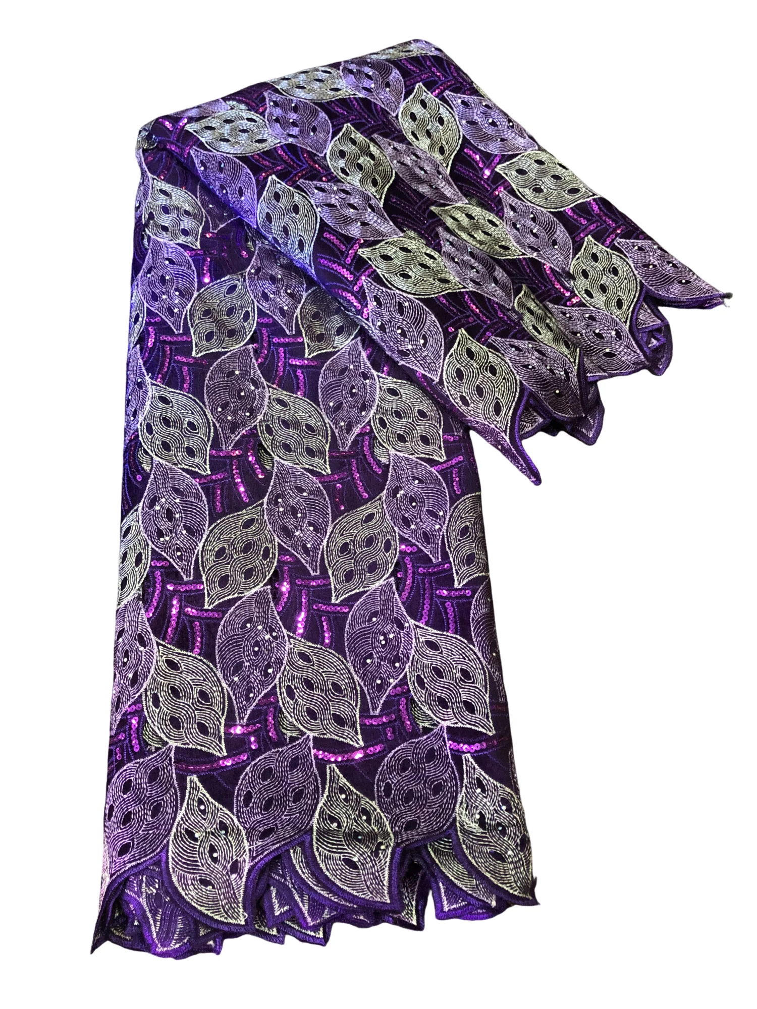 

African Hand Hole Cutting Velvet Lace Fabric 2025 High Quality Nigerian Sequins Embroidery French Tulle Lace Fabric For Wedding