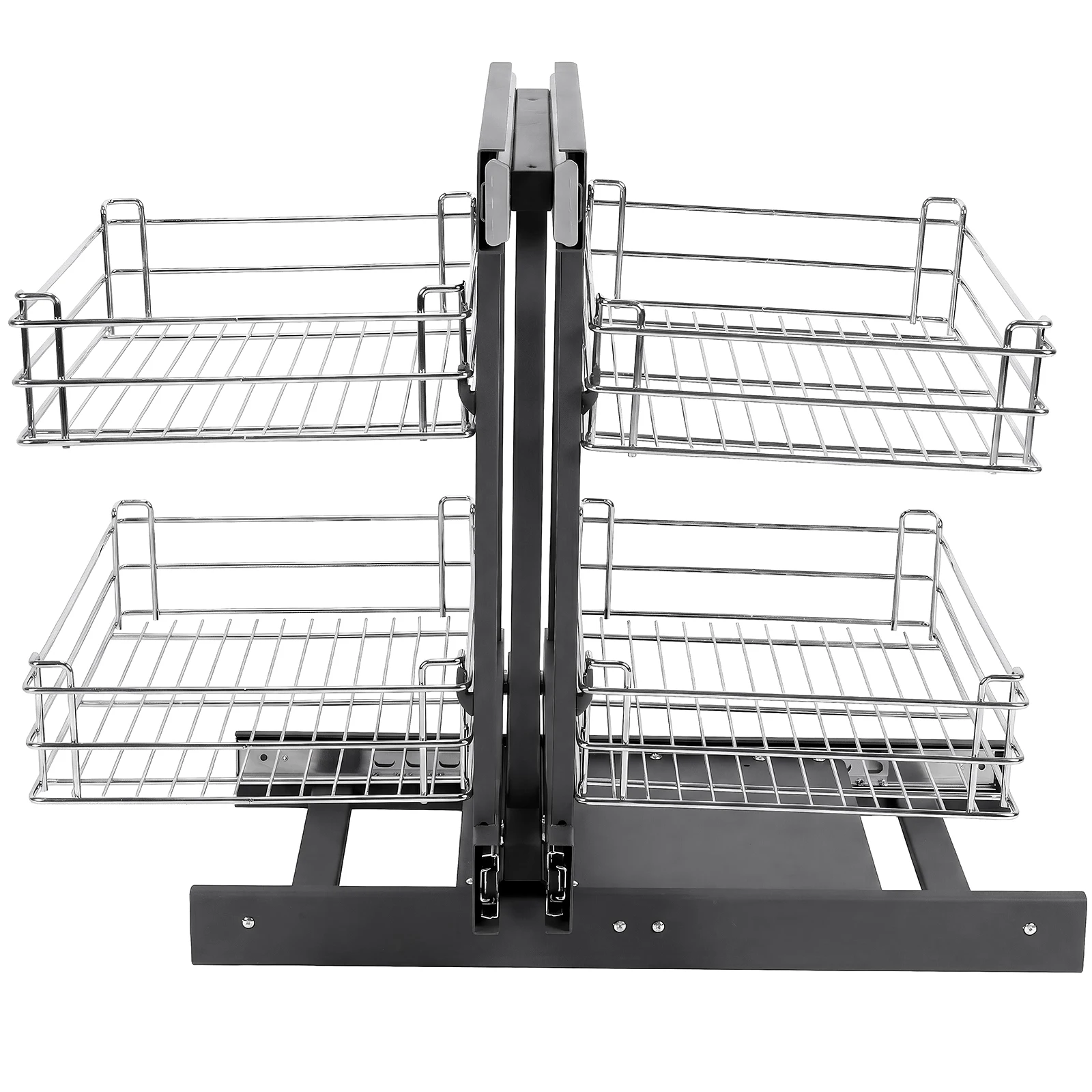 

2 Tier Widen Cabinet Organizer Left Open & Right Open Compatible L 24.8in H 18.5in W 13in 4 Shelves for Kitchen Or Bathroom