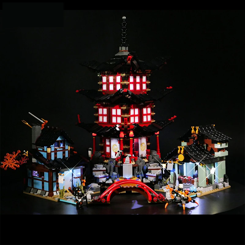 DIY LED Light Kit For LEGO 70751 And 06022 TEMPLE Of Airjitzu Building Block Set（Only LED Light,Without Blocks Model）