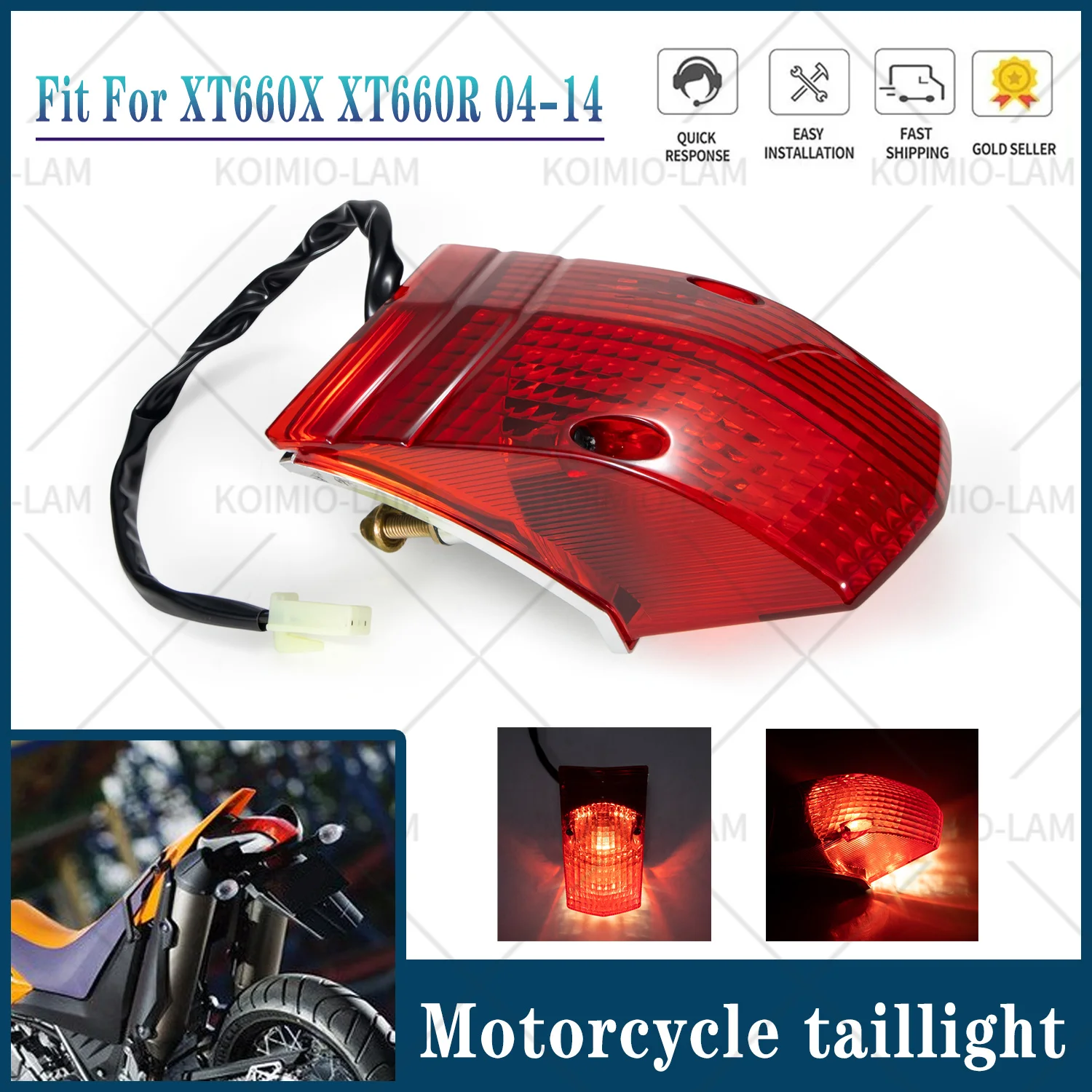 

Подходит для мотоциклов YAMAHA XT660X XT660R 2004 - 2014 годов выпуска. Интегрированные задние фонари XTX660 XTR660 2005 2006 2007 2008 2009 2010 годов.