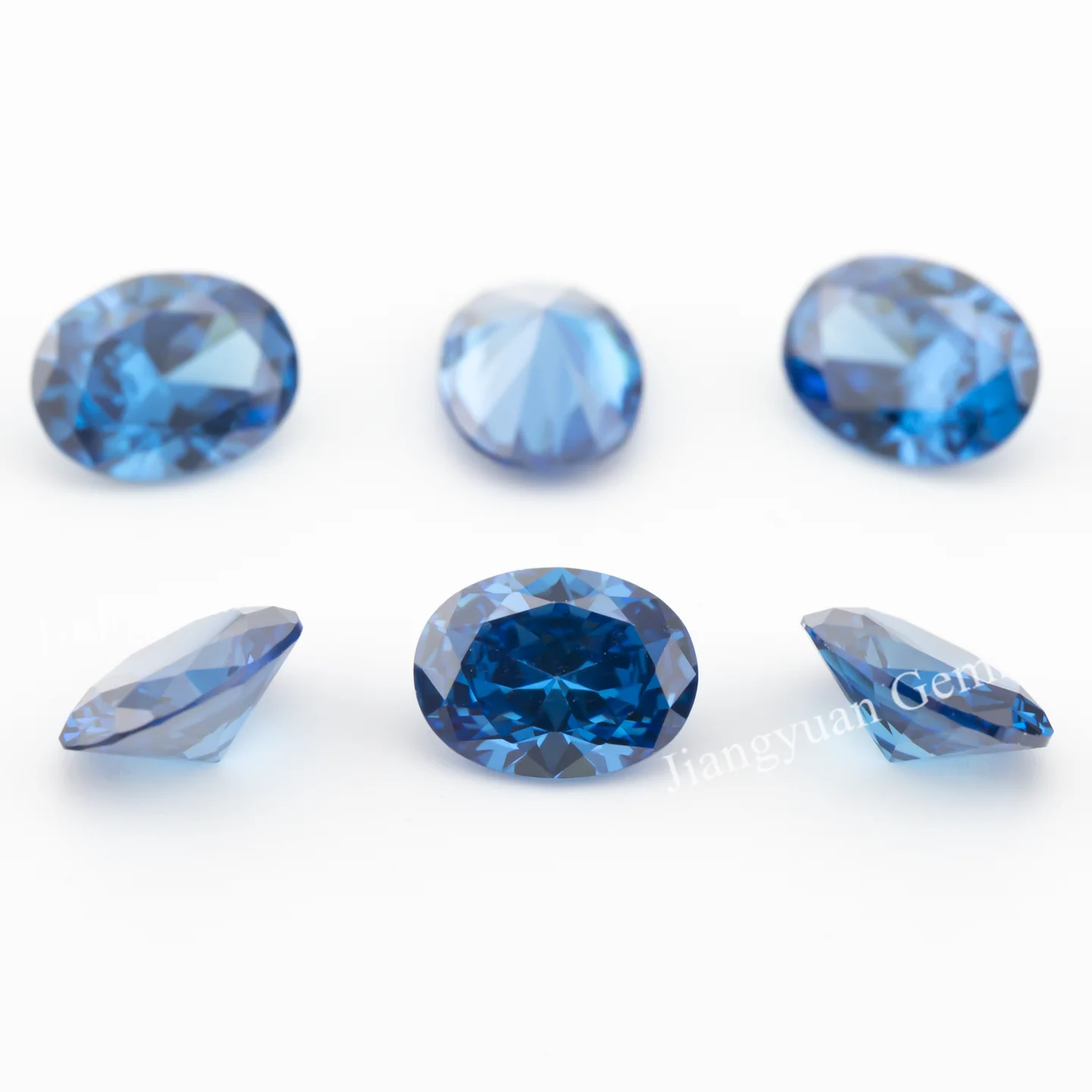 楕円形のキュービックジルコニア,サイズ3x5〜10x12mm,合成宝石,石,緑,青,コーヒーのチューブ