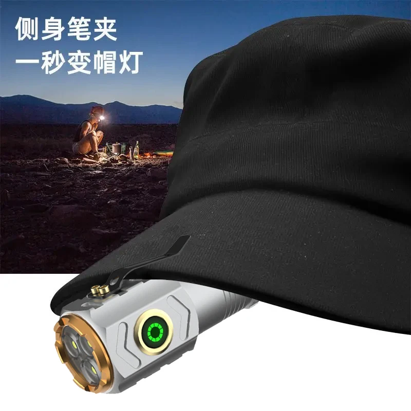 New Ultra Powerful Flashlight 3 Core LED Mini Tactical Flashlight USB Rechargeable High Power LED Torch With Magnet Hand Lamp