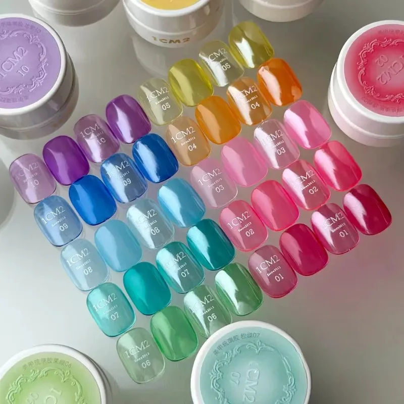 10 Colors Gradient Beetles Gel Nail Polish 1g Korean Clear Stamping Gel Nail Polishes Soak Off UV LED Gel Varnish Nail Art